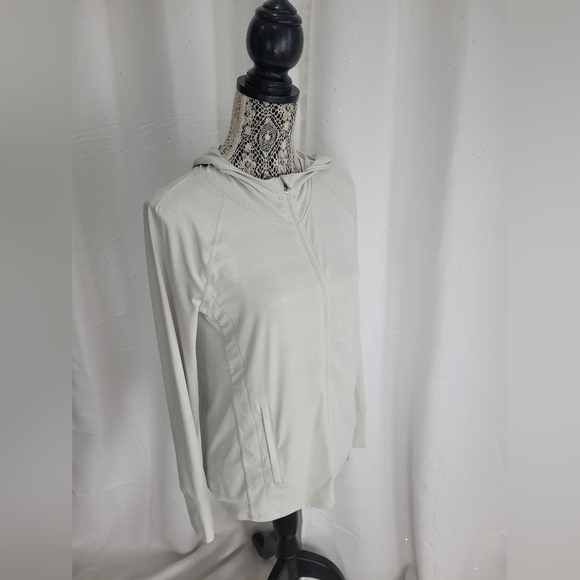 Athleta Pacifica Baja UPF Jacket Size Small Full Zip Thumbholes Holes - Picture 6 of 8